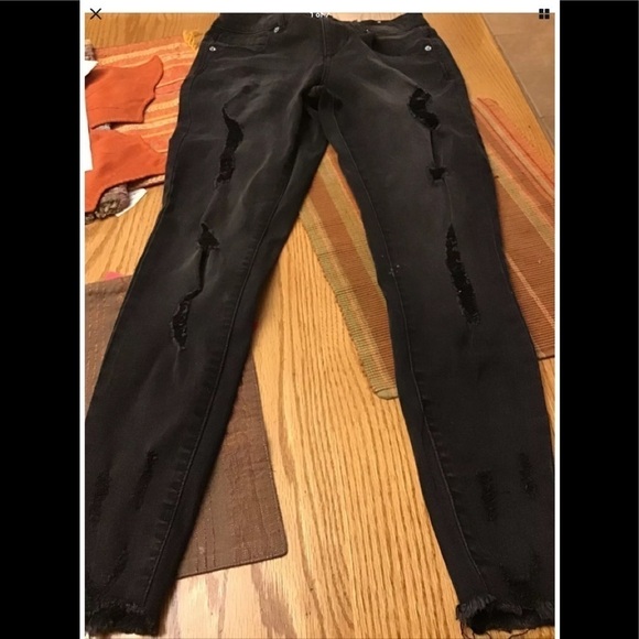 Fashion Nova Denim - Fashion Nova Women's  5 Black Denim Nervous Around You Skinny Jeans NWT